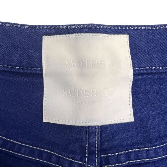 MOTHER SUPERIOR High Waist Tunnel Vision Wide Leg Jean Deep Ultramarine Blue 27 - Picture 9 of 13